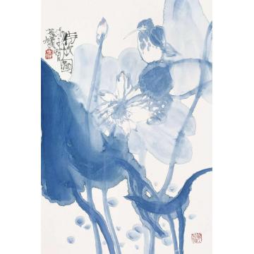 叶菩题国画花鸟待放图字画之家