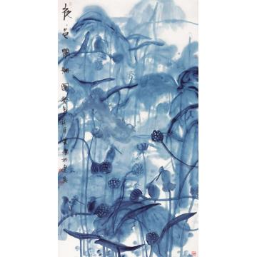 叶菩题国画花鸟夜色阑珊图字画之家