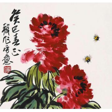 许朝旭国画花鸟牡丹图字画之家