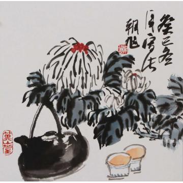 许朝旭国画花鸟菊花小品字画之家