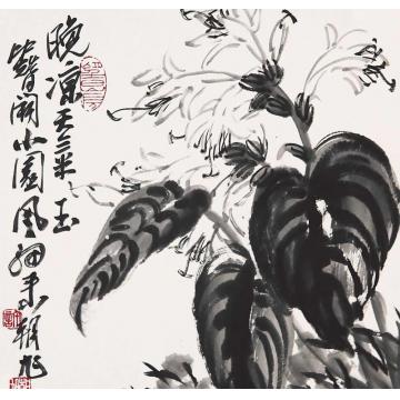 许朝旭国画花鸟玉簪花字画之家