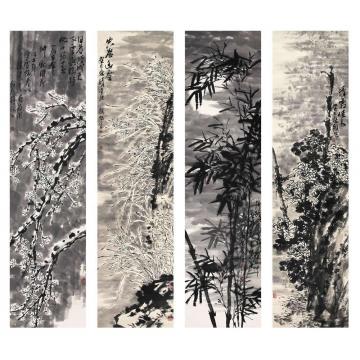 许朝旭国画花鸟四条屏字画之家
