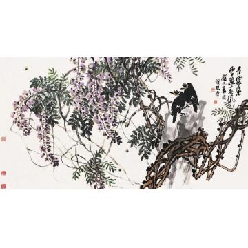 许朝旭国画花鸟水墨作品025字画之家