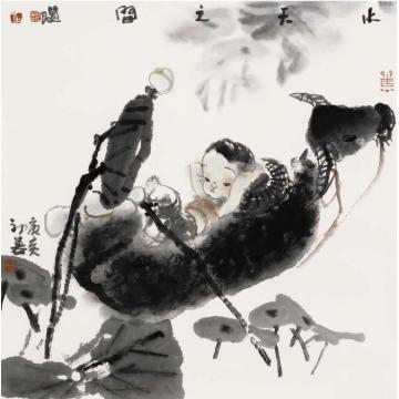 杜觉民国画人物水天之间字画之家