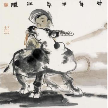 杜觉民国画人物牛气字画之家