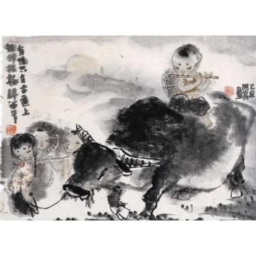 杜觉民国画人物牧归字画之家