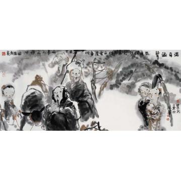 杜觉民国画人物满耳秋声字画之家