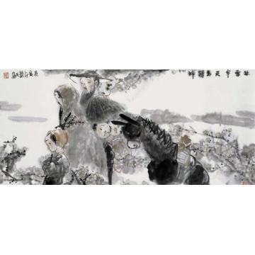 杜觉民国画人物冰雪寒天玉精神字画之家