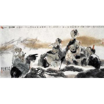 杜觉民国画人物八仙图字画之家