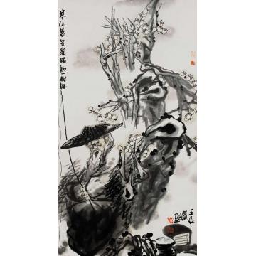 杜觉民国画人物寒江独钓字画之家