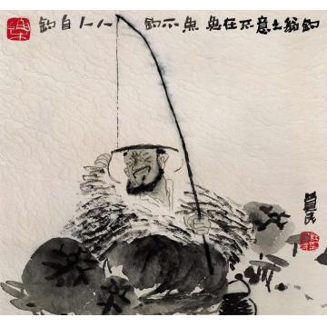 杜觉民国画人物自钓字画之家