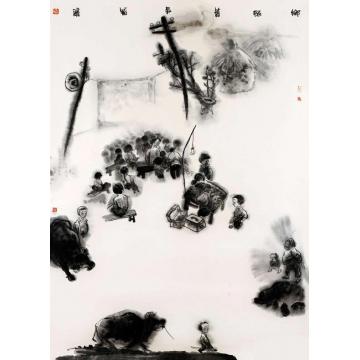 杜觉民国画人物乡村旧事字画之家