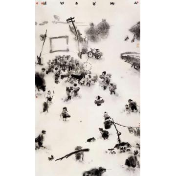杜觉民国画人物山乡旧事字画之家