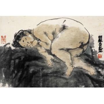 杜觉民国画人物人物系列12字画之家