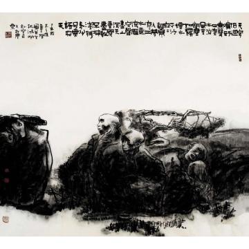 杜觉民国画人物人物系列40字画之家