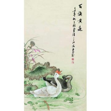 周之江国画花鸟鹅字画之家
