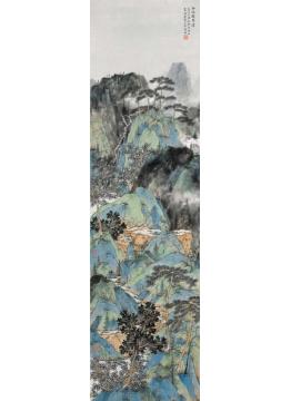 刘旭国画山水谷深积翠浓字画之家