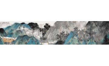 刘旭国画山水远林天翠字画之家
