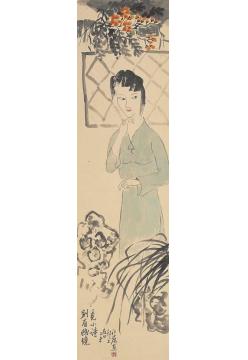 江源国画人物别有幽静觅小诗字画之家