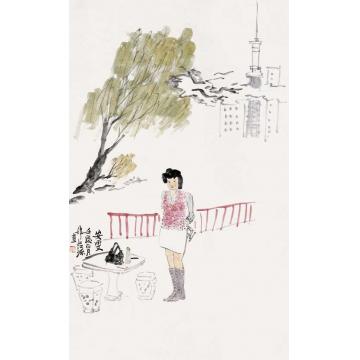 江源国画人物安雯字画之家