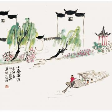 江源国画人物小秦淮河字画之家