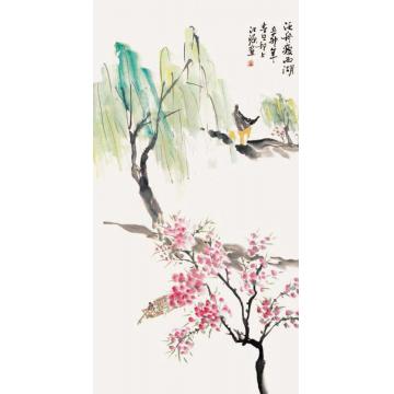 江源国画花鸟泛舟瘦西湖字画之家