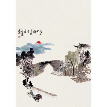 江源落日余辉字画之家
