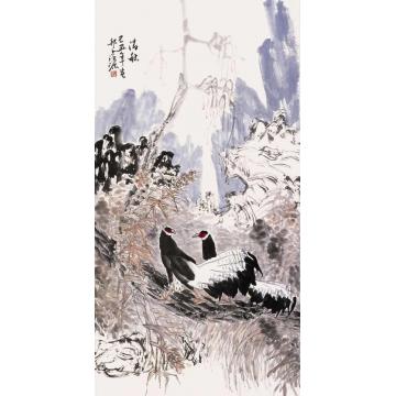 江源国画花鸟清秋字画之家