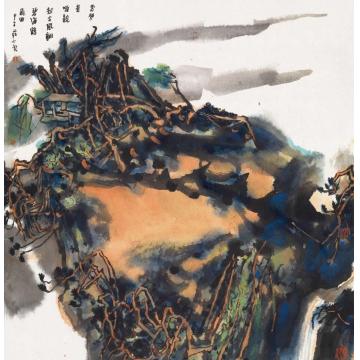 庄小尖国画山水风翻碧海鹤飞回字画之家