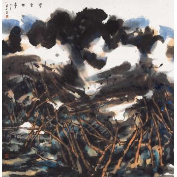 庄小尖国画山水浮云幽梦字画之家