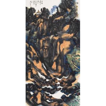 庄小尖国画山水青岚地质公园字画之家