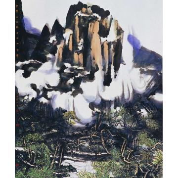 庄小尖国画山水云腾山不动字画之家