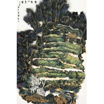 庄小尖国画山水凤凰山茶园字画之家