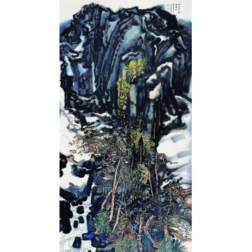 庄小尖国画山水白云深处听潺湲字画之家
