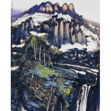 庄小尖国画山水白云深处听潺湲字画之家
