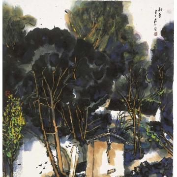 庄小尖国画山水初夏字画之家