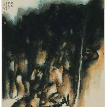 庄小尖国画山水村居无客至字画之家