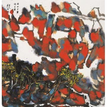 庄小尖国画山水丹山夕照字画之家