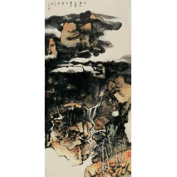 庄小尖国画山水谷静秋泉响字画之家
