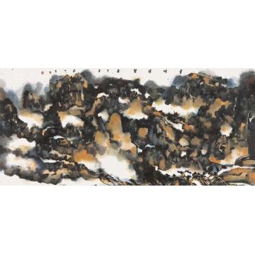 庄小尖国画山水苍岭横云图字画之家