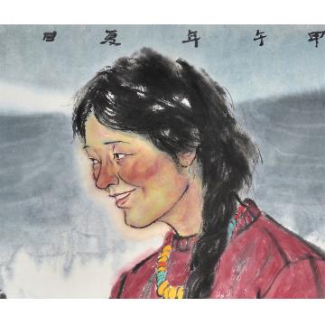 闫畅青国画人物天边的云字画之家