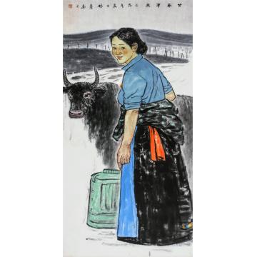 闫畅青国画人物甘南草原字画之家