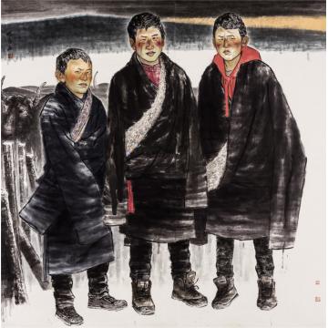 闫畅青国画人物甘南印象--三兄弟字画之家