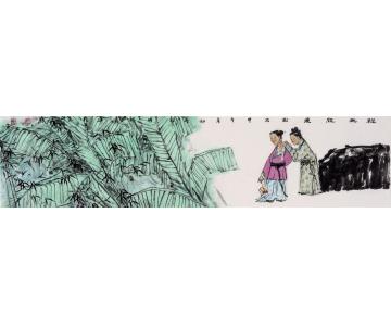 闫畅青国画人物绿肥红瘦字画之家