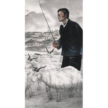 闫畅青国画人物高天厚土字画之家