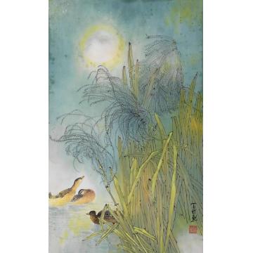 石君国画花鸟秋月字画之家