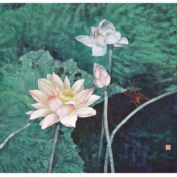 石君国画花鸟此花端合在瑶池字画之家