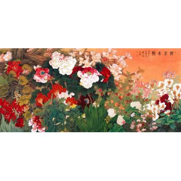 石君国画花鸟群芳争艳字画之家