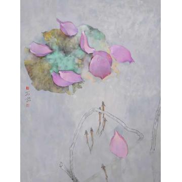 石君国画花鸟双影共分红字画之家
