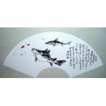 余险峰国画花鸟扇面作品（9）字画之家